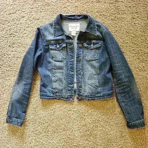 American Rag Jackets & Blazers - American Rag Dark Wash Distressed Denim/ Jean Jacket, Size Large